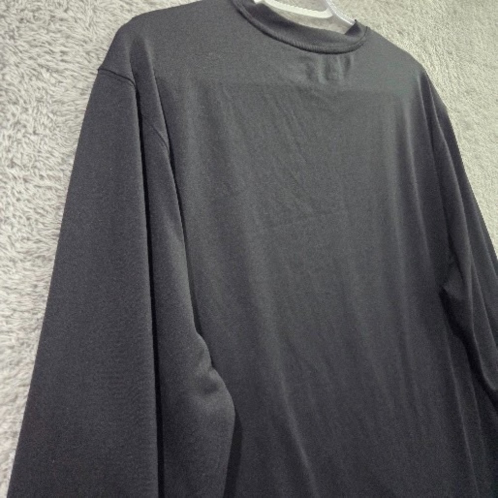 Under Armour HeatGear Men's XL Long Sleeve Shirt Black Loose Fit Performance Tee - Picture 9 of 9